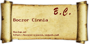 Boczor Cinnia névjegykártya
